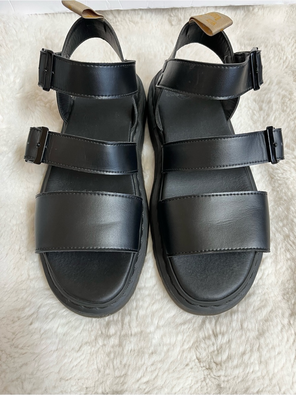 ⁠Dr. Martens Vegan Gryphon Gladiator Sandals Black Size 11 Men’s EUC!!!